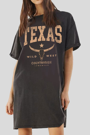 HRT & LUV Texas Wild West Graphic Dress