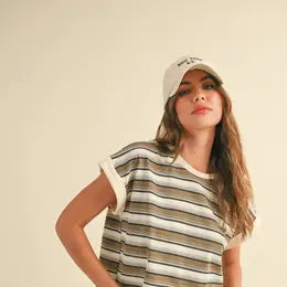 Olive Stripe Tee