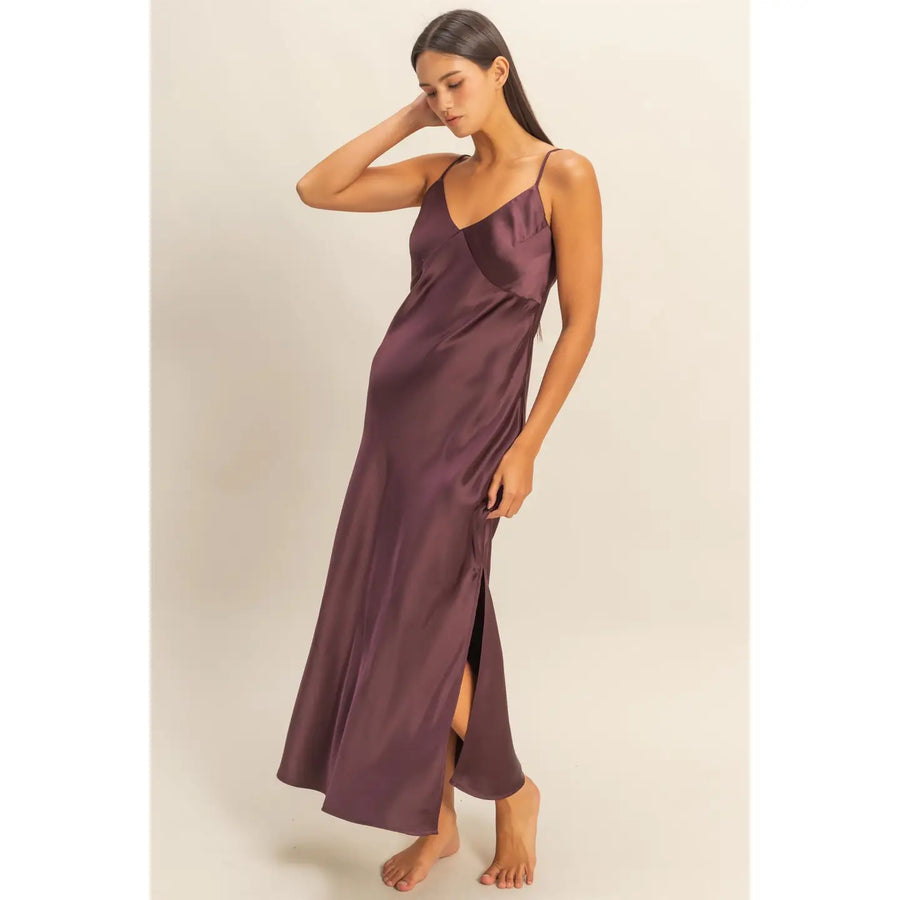 Satin Midi Dress