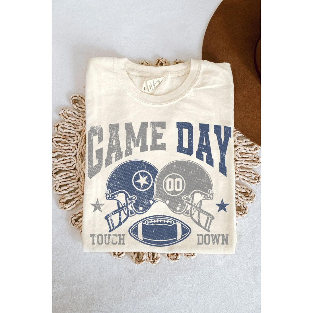 HRT&LUV Game Day Touch Down Mineral Graphic Tee