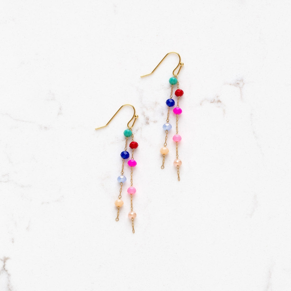 Stitch and StoneBeaded Rainbow Dangle Earrings