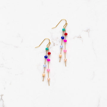 Stitch and StoneBeaded Rainbow Dangle Earrings