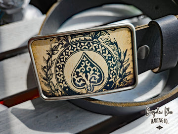 Bungalow Blue Ace of Spades Belt Buckle