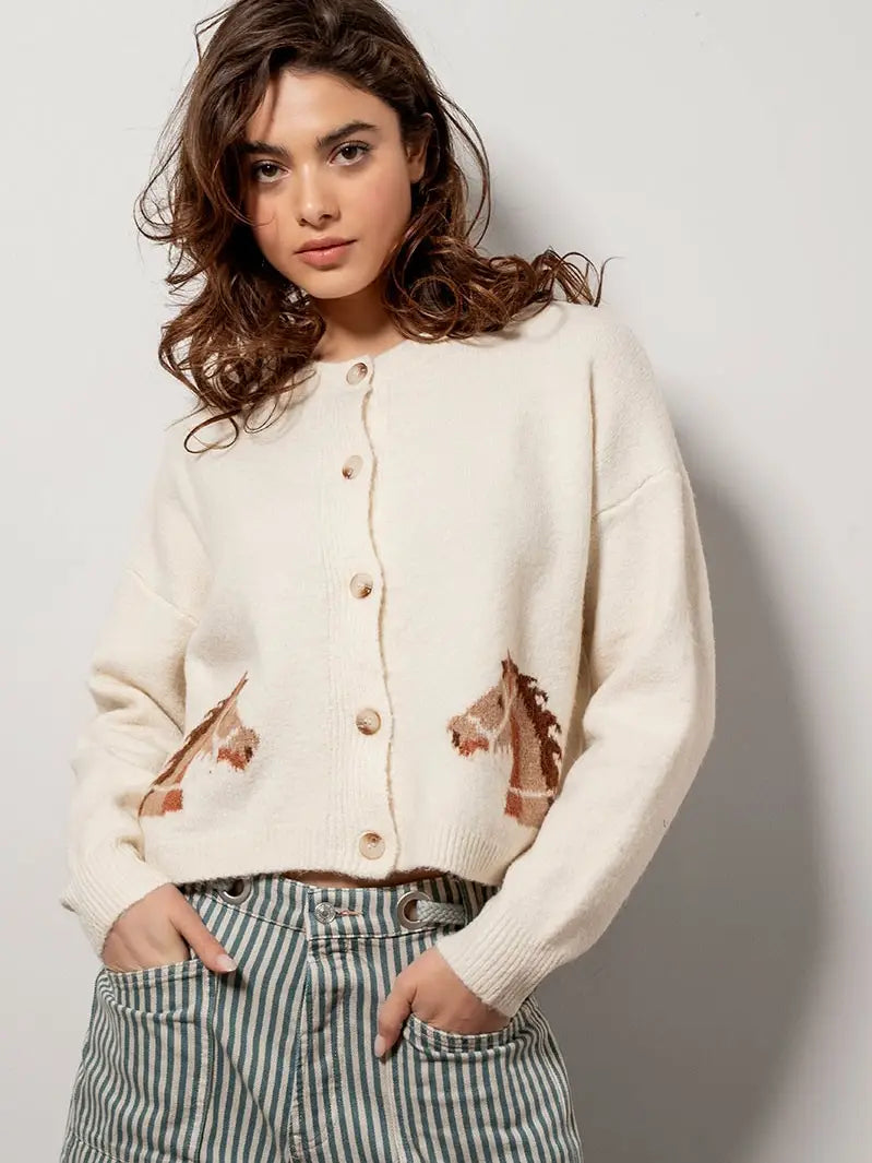 Western Horse Cardigan