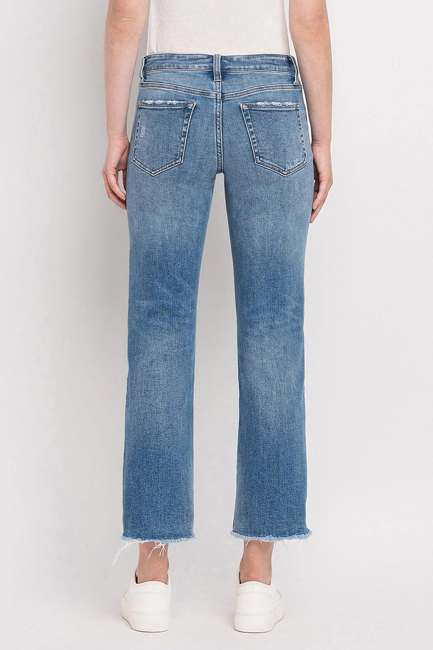 Flying Monkey Mid Rise Crop Straight Jean