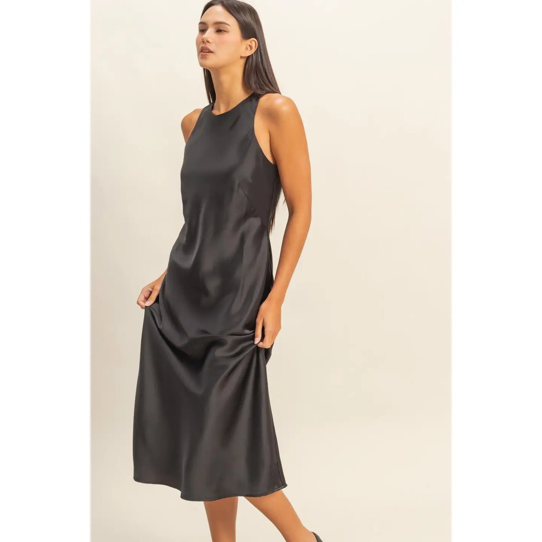 Sleeveless Satin Dress