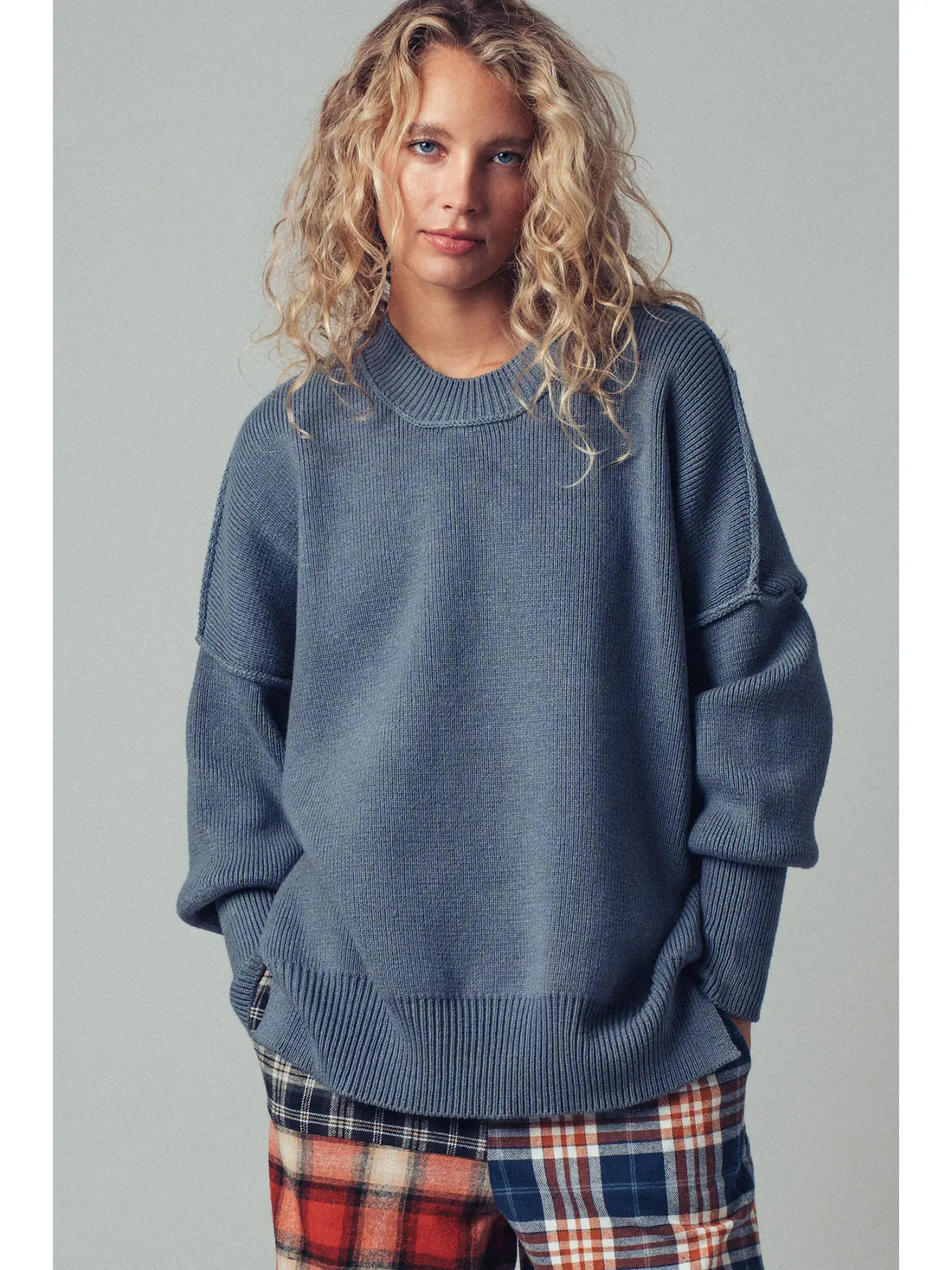Oversized Cotton Blend Sweater