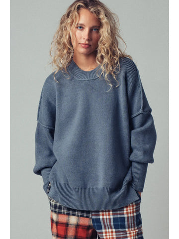 Oversized Cotton Blend Sweater
