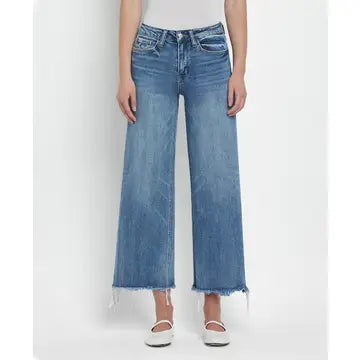 Flying Monkey High Rise Crop Wide Leg Jeans