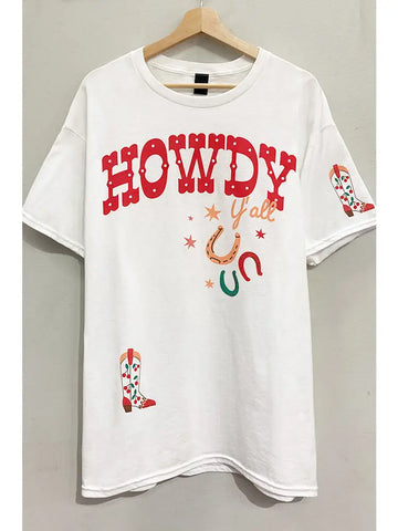 Oversized Howdy Tee