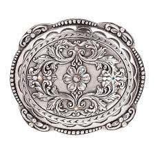 Blazin Roxx Oval Dot Edge Floral Crystal Buckle 37538