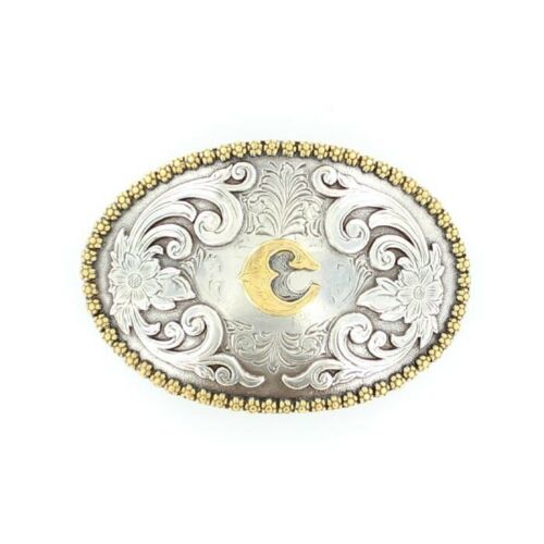 M & F Oval Initial Buckle 37072