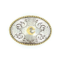 M & F Oval Initial Buckle 37072