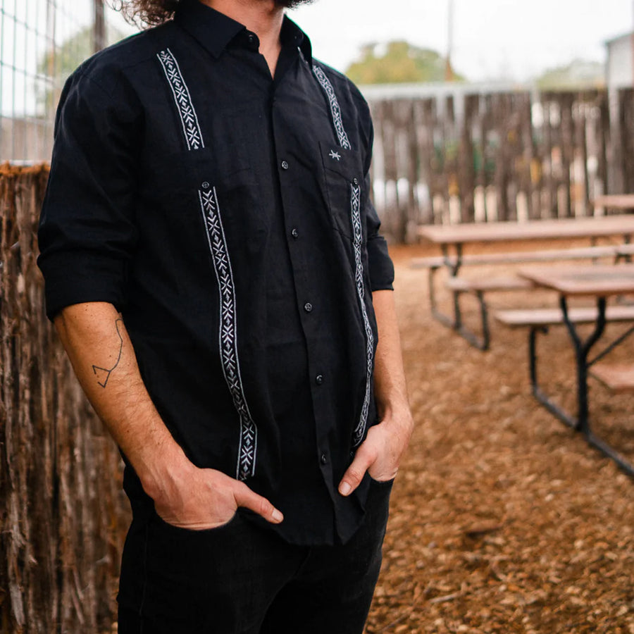 Texas Standard Guayabera Long Sleeve Shirt LY Outfitters