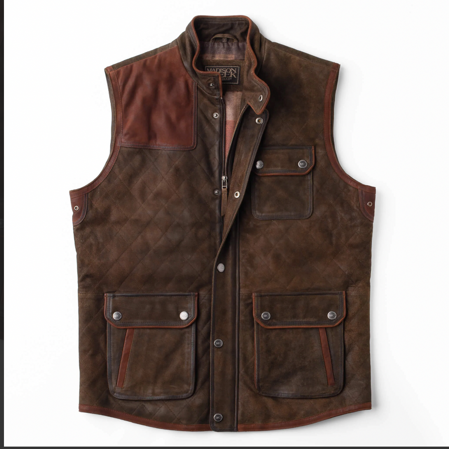 Madison Creek Shooter's Quilted Vest Tobacco